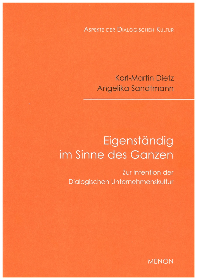 MENON-Titelbild: "Eigenständig im Sinne des Ganzen" von Dietz und Sandtmann